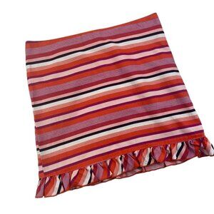 Trina Turk Striped Ruffle Mini Skirt Size 2 Style 183200 Colorful